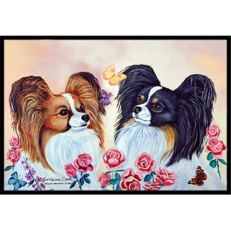 Carolines Treasures Carolines Treasures 7272MAT 18 x 27 in. Papillon Indoor Outdoor Mat 7272MAT